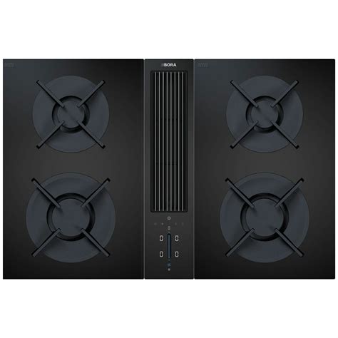gas cooktop with integrated ventilation